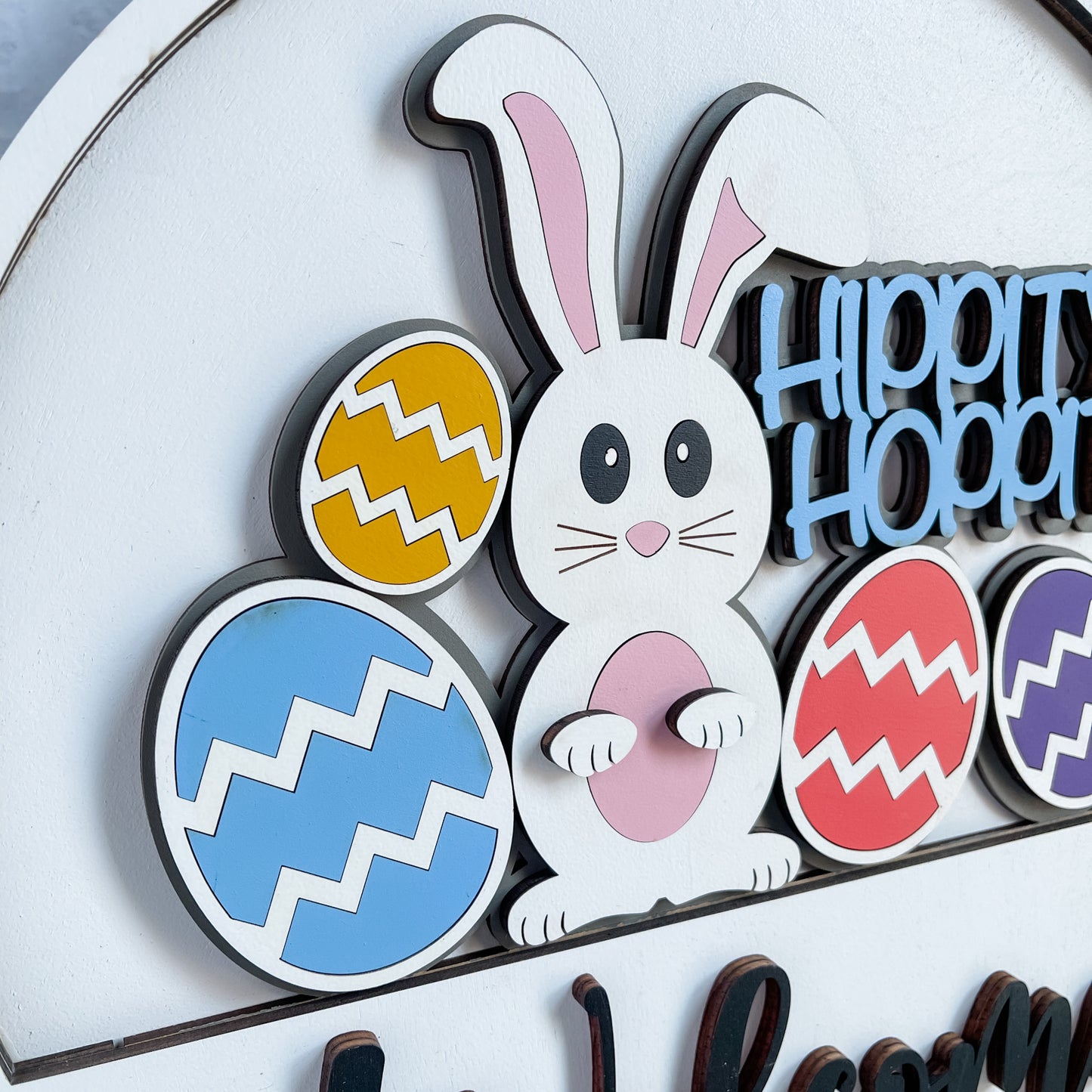 Add On Easter Bunny Theme for Interchangeable Round Signs