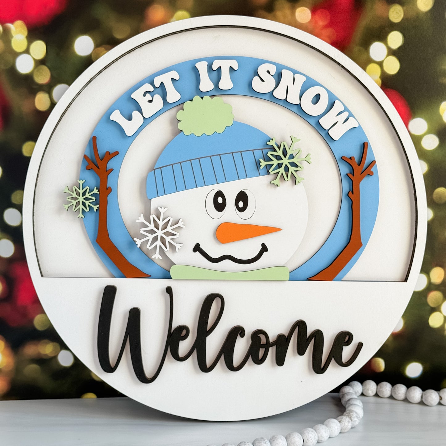 Add On Let It Snow Theme for Interchangeable Round Signs