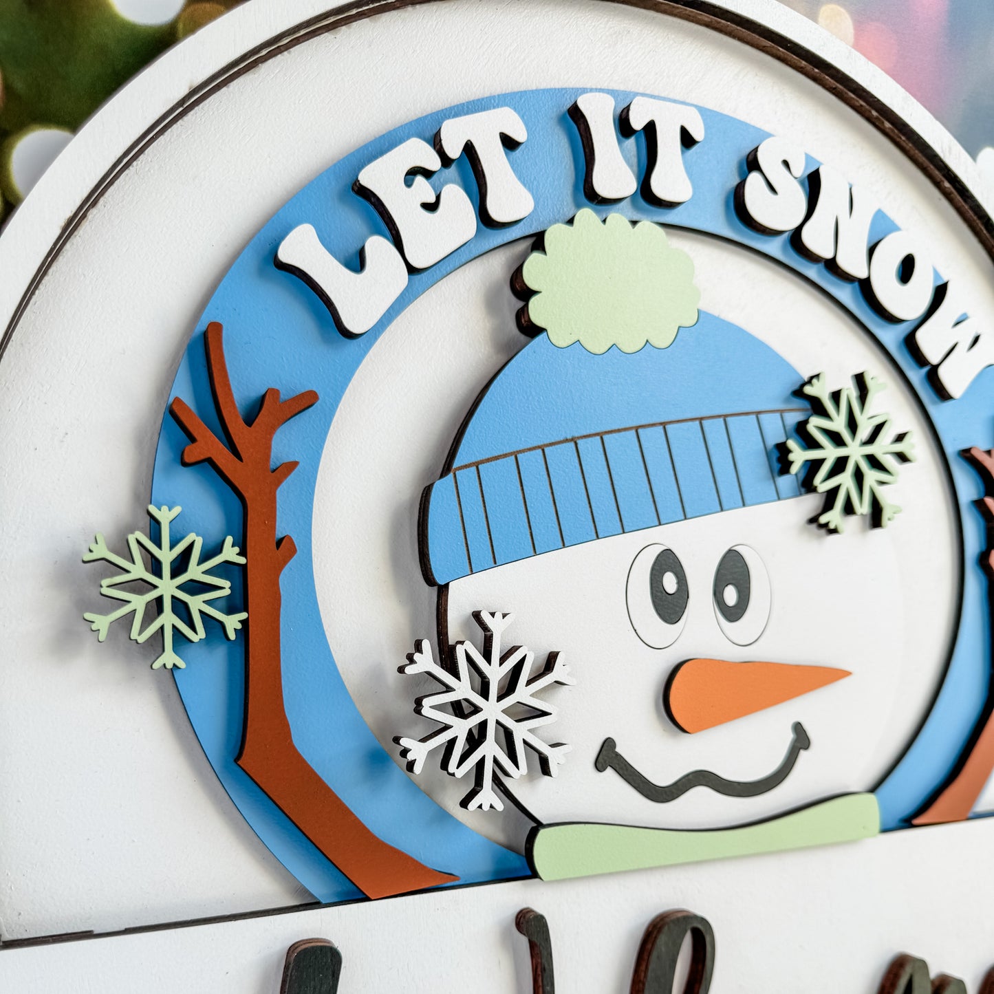 Add On Let It Snow Theme for Interchangeable Round Signs