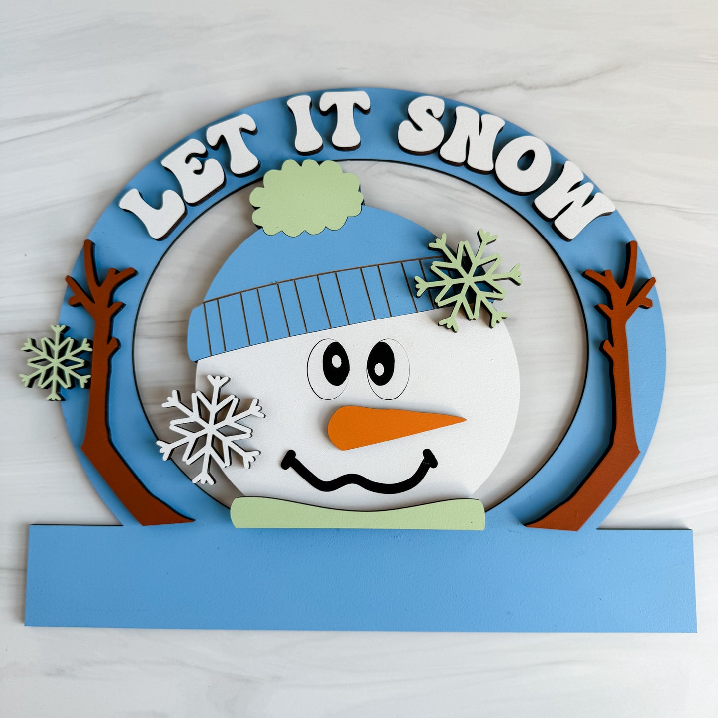 Add On Let It Snow Theme for Interchangeable Round Signs