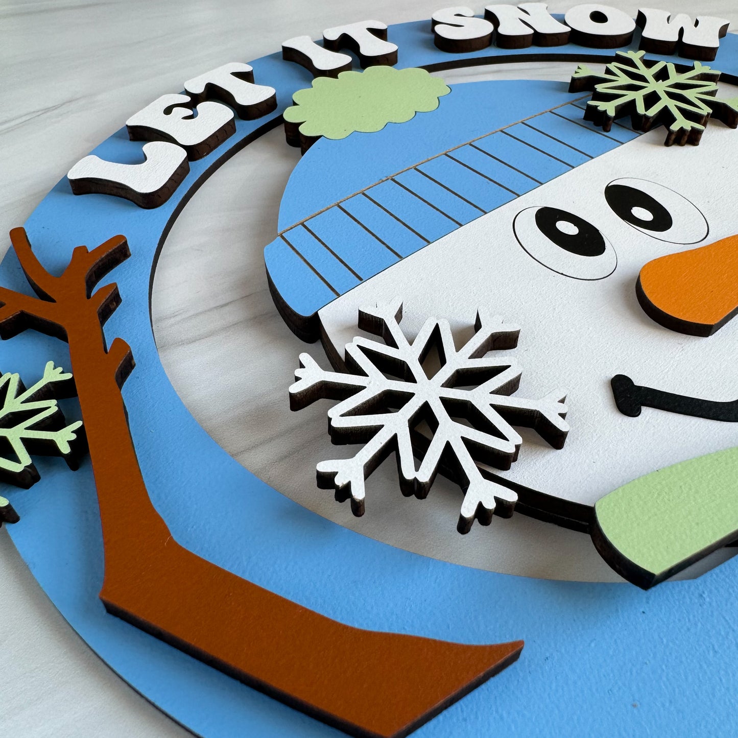 Add On Let It Snow Theme for Interchangeable Round Signs