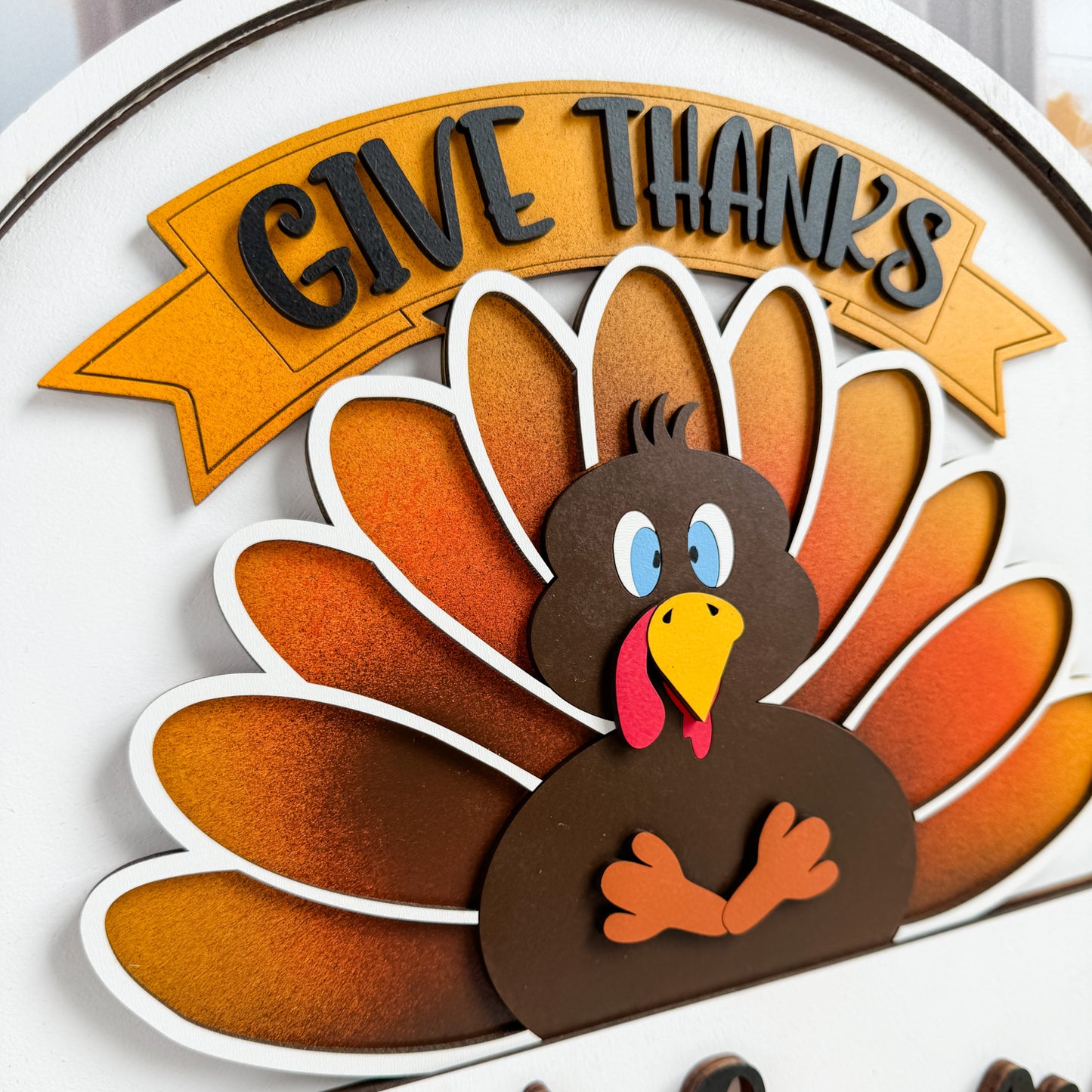 Add On Give Thanks Theme for Interchangeable Round Signs