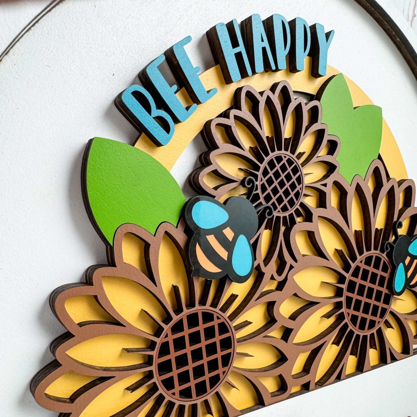 Add On Bee Happy Theme for Interchangeable Round Signs