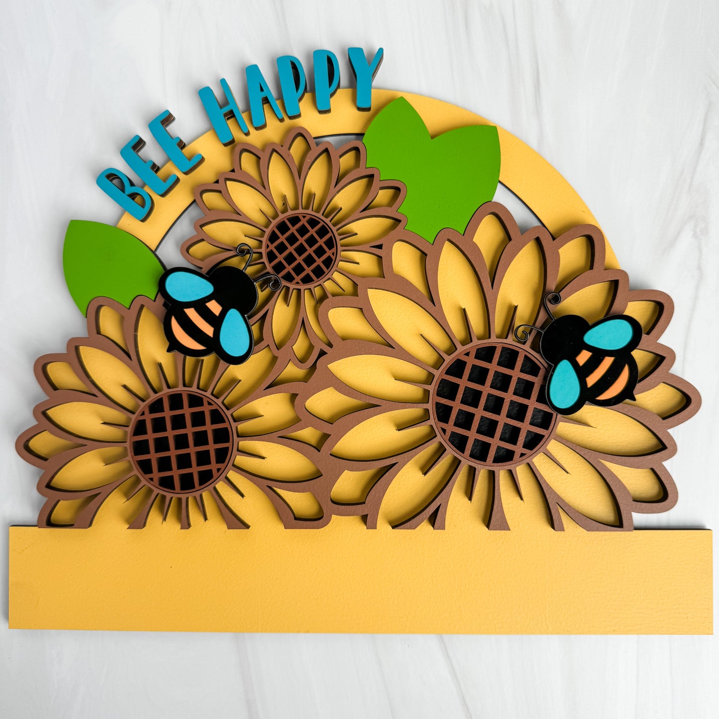 Add On Bee Happy Theme for Interchangeable Round Signs